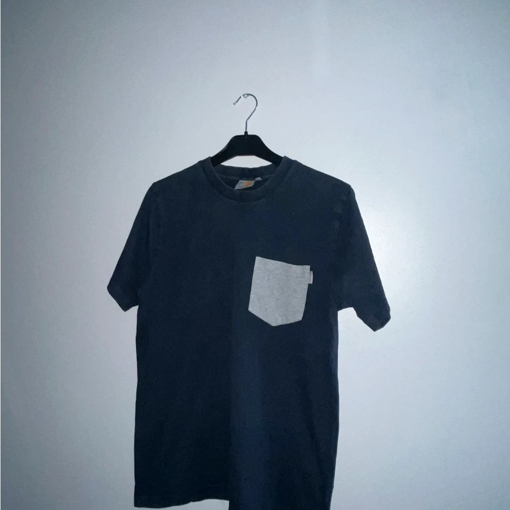 Carhartt Black Tee with Gray Pocket